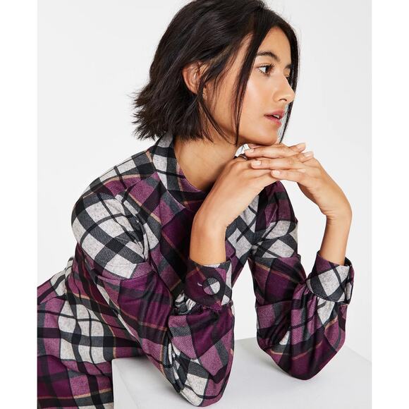 JESSICA HOWARD Women's Plaid Sweater Dress | SMALL - Picture 3 of 3